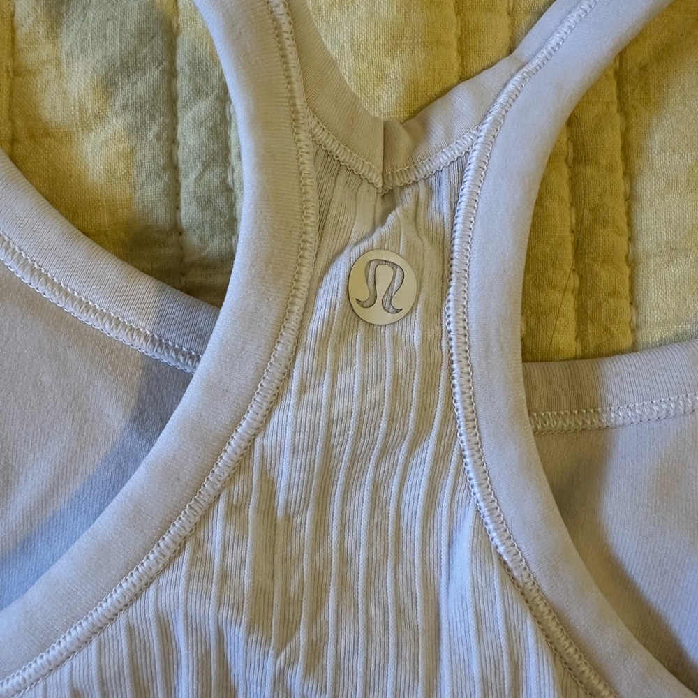 Lululemon Athletica White Ebb to Street  Tank Top size 10 - Picture 2 of 4